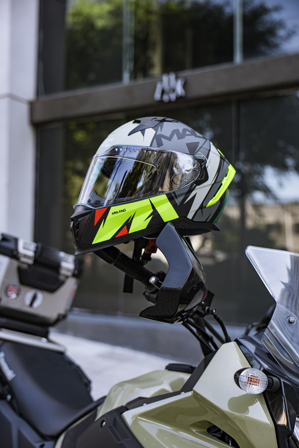 Casco MAC 069 Force Arkang Amarillo / Gris / Mate